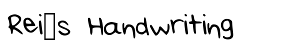 Rei's Handwriting font preview